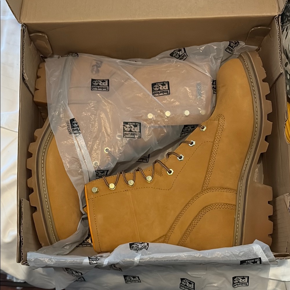 Timberland PRO Series wheat logger boots